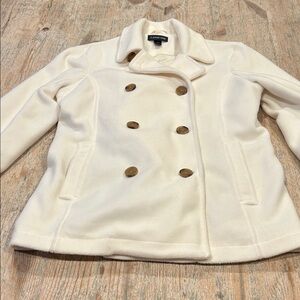 Lands' End Women's Ivory Peacoat